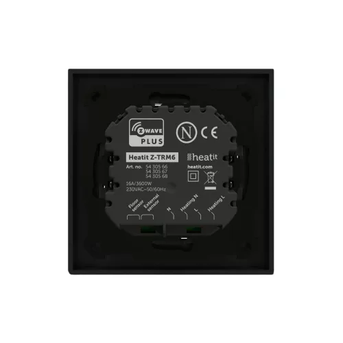 HeatIt Z-TRM6 okos termosztát, Z-Wave 800 verzió (matt fekete)