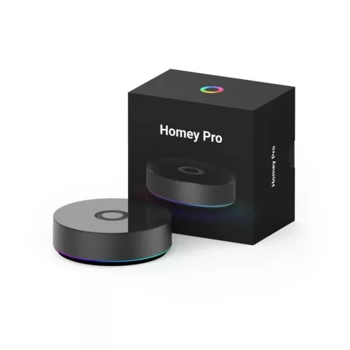 Homey Pro (2026) –  professzionális helyi okosotthon központ, Wi-Fi, Zigbee, Z-Wave, Thread, Matter, RF433, IR + Ethernet adapter (csomagban)