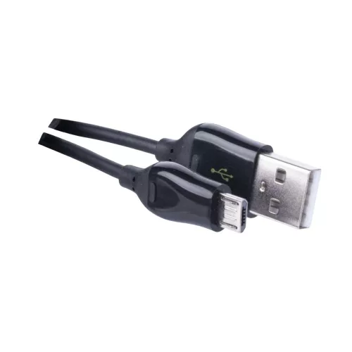 Tápkábel / adatkábel, MicroUSB, 1 méter, fekete