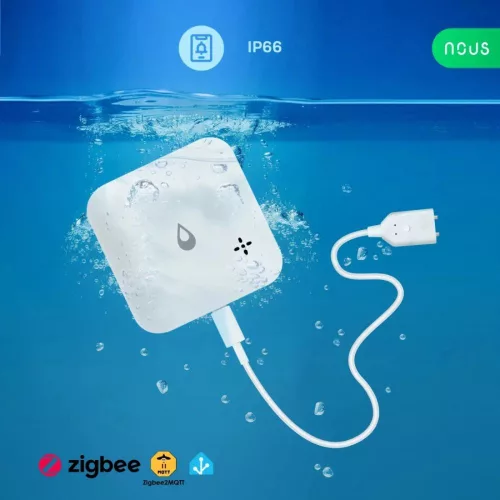 NOUS E13 ZigBee Water leakage or shortage sensor – Vízszivárgás vagy vízhiány-érzékelő, Zigbee, fehér