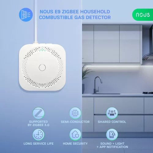 Nous E9 Tuya Zigbee gáz-szivárgás érzékelő