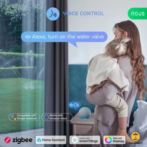Nous L14 Tuya Zigbee okos öntözőszelep