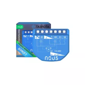   Nous B3T okos Wi-Fi-s 2 áramkörös, fogyasztásmérős, redőny / motoros függöny vezérlő modul (Tasmota firmware, Matter)