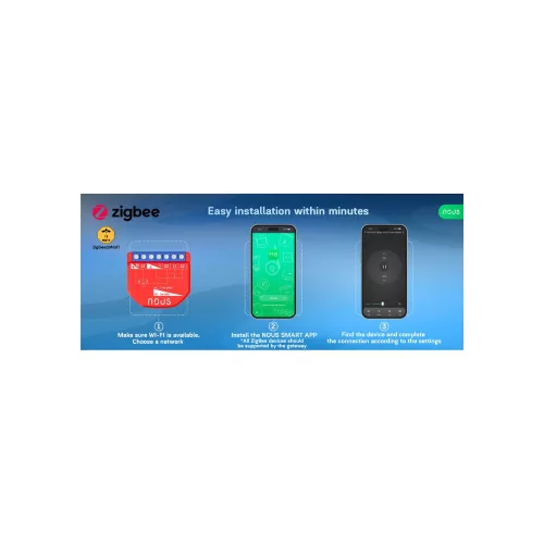 Nous B4Z okos Tuya Zigbee mini redőnyvezérlő / motoros függönyvezérlő modul, kapcsolóbemenettel