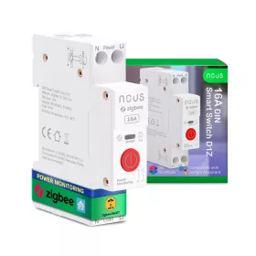  Nous D1Z DIN-sín kompatibilis Tuya Zigbee fogyasztásmérős relémodul 16A