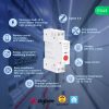 Nous D1Z DIN-sín kompatibilis Tuya Zigbee fogyasztásmérős relémodul 16A