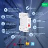 Nous D2Z DIN-sín kompatibilis Tuya Zigbee fogyasztásmérős relémodul 20A