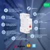 Nous D2Z DIN-sín kompatibilis Tuya Zigbee fogyasztásmérős relémodul 20A