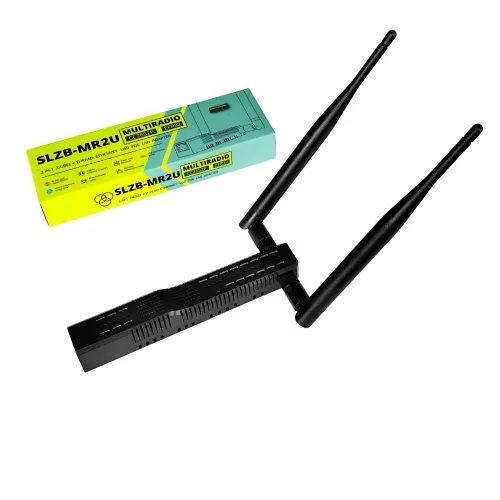SMLIGHT SLZB-MR2U – Zigbee, Matter over Thread, Ethernet, PoE, USB, Wi-Fi adapter, fekete (CC2652P + EFR32MG21)