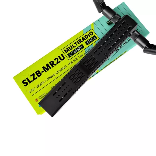 SMLIGHT SLZB-MR2U – Zigbee, Matter over Thread, Ethernet, PoE, USB, Wi-Fi adapter, fekete (CC2652P + EFR32MG21)