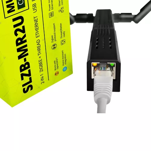 SMLIGHT SLZB-MR2U – Zigbee, Matter over Thread, Ethernet, PoE, USB, Wi-Fi adapter, fekete (CC2652P + EFR32MG21)