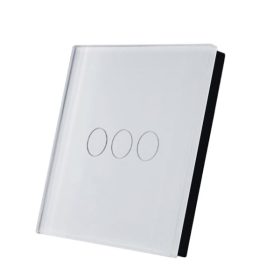   SmartWise TEREM3W, 3 gombos vezeték nélküli eWeLink-Remote kapcsoló, fehér érintős előlappal