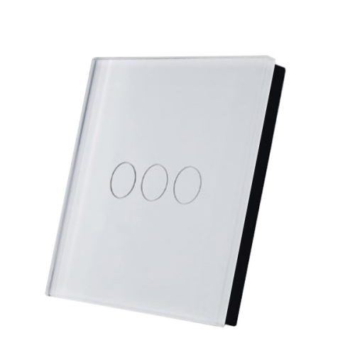 SmartWise TEREM3W, 3 gombos vezeték nélküli eWeLink-Remote kapcsoló, fehér érintős előlappal