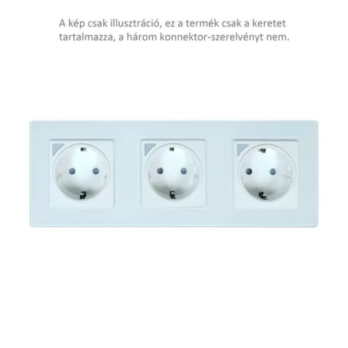 SmartWise 3-as sorolókeret, üveg előlapos (fehér), S1W konnektorhoz