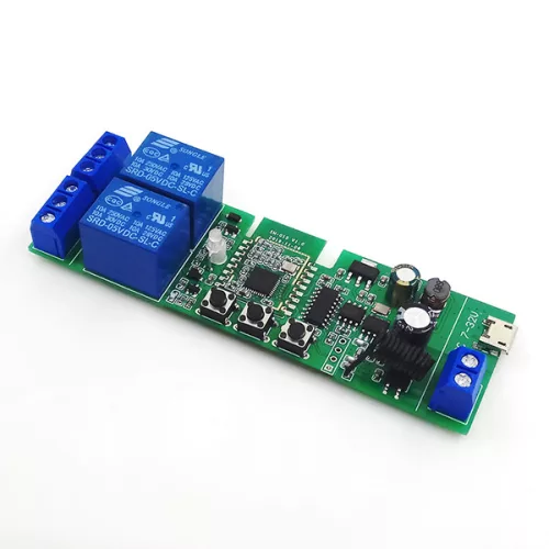 SmartWise 2 áramkörös eWeLink relé, 5V-32V AC/DC, Zigbee, RF