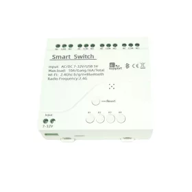   SmartWise 5V-32V négy áramkörös, Wi-Fi+Bluetooth NO/NC okosrelé, védőtokban