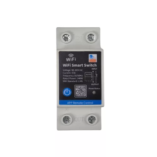 SmartWise DIN-63A DIN-sínre szerelhető, eWeLink app kompatibilis, Wi-Fi + eWeLink-Remote okos relé (63A)