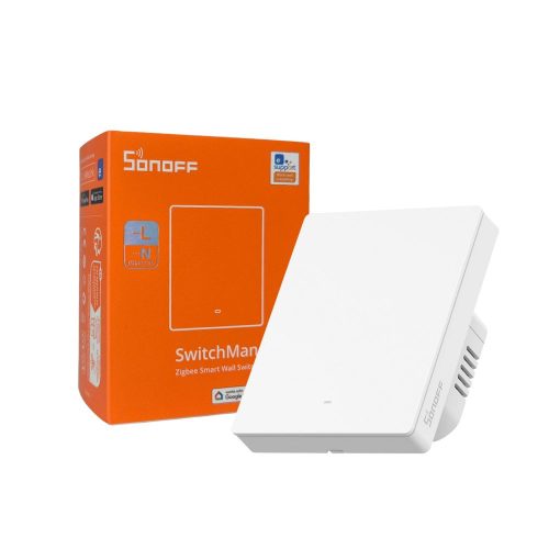 Sonoff SwitchMan M5 Zigbee 1 áramkörös, sorolható okos villanykapcsoló, fehér (ZBM5-1C-80W)
