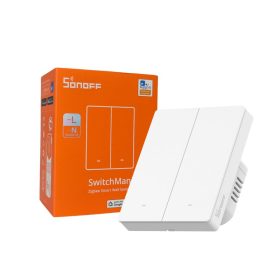   Sonoff SwitchMan M5 Zigbee 2 áramkörös, sorolható okos villanykapcsoló, fehér (ZBM5-2C-80W)