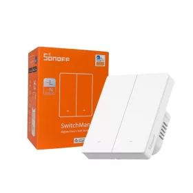   Sonoff SwitchMan M5 Zigbee 2 áramkörös, sorolható okos villanykapcsoló, fehér (ZBM5-2C-80W)