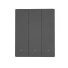 Sonoff SwitchMan M5 – 3 áramkörös, sorolható villanykapcsoló, Wi-Fi, Matter, (ÚJ) szürke (M5-3C-80M)