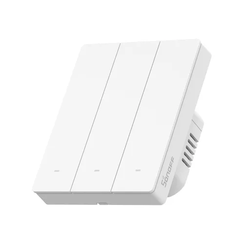 Sonoff SwitchMan M5 Zigbee 3 áramkörös, sorolható okos villanykapcsoló, fehér (ZBM5-3C-80W)