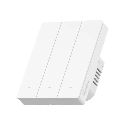 Sonoff SwitchMan M5 – 3 áramkörös, sorolható villanykapcsoló, Wi-Fi, Matter, fehér (M5-3C-80W)