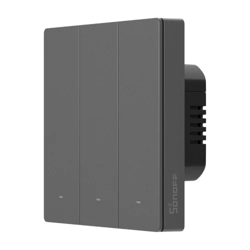 Sonoff SwitchMan M5 – 3 áramkörös villanykapcsoló, Wi-Fi, Matter, (ÚJ) szürke (M5-3C-86M)