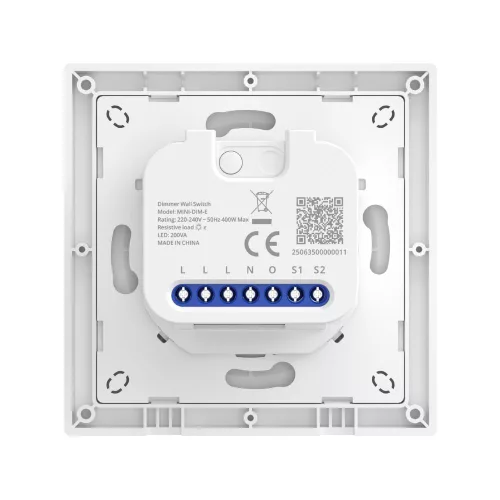 SONOFF Orb-DIM Matter Over Wi-Fi Dimmer Wall Switch – fogyasztásmérős fényerőszabályzó modul + kapcsoló, Matter, Wi-Fi, fehér (MINI-DIM-E)