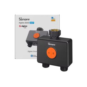   SONOFF Hydro DUO – kétcsatornás okos vízszelep, átfolyásmérővel, Zigbee, fekete (SWV-ZF2E)