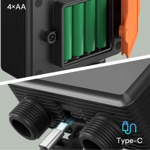 SONOFF Hydro DUO – kétcsatornás okos vízszelep, átfolyásmérővel, Zigbee, fekete (SWV-ZF2E)