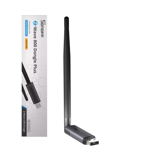 SONOFF Z-Wave 800 Dongle Plus –  Z-Wave USB vezérlő. LR, szürke (Dongle-PZG23)
