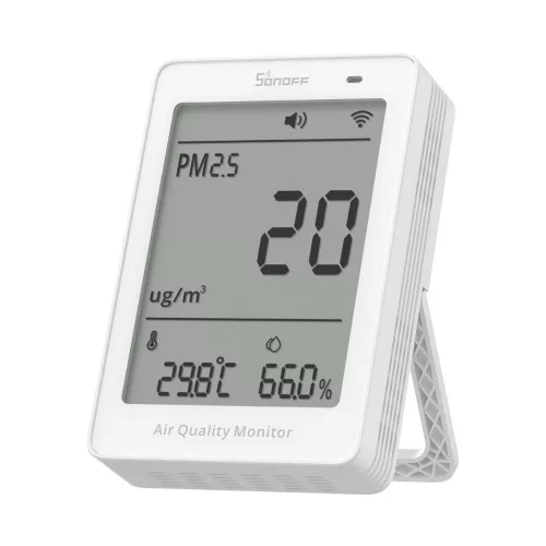 SONOFF AirGuard PM2.5/PM10 –  SAWF-07P levegőminőség -érzékelő, Matter, Wi-Fi, fehér