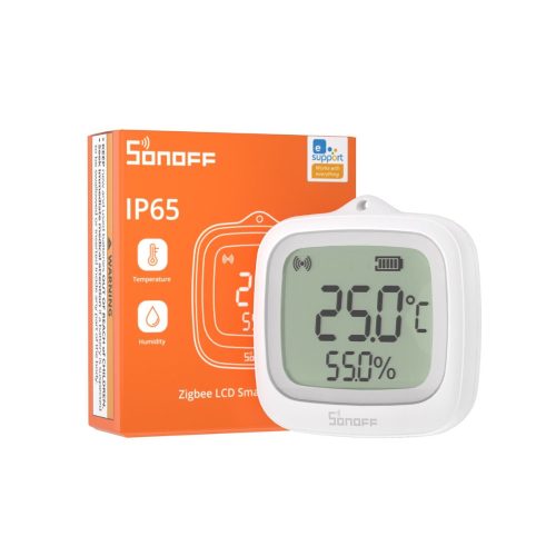 SONOFF SNZB-02WD Zigbee 3.0 vezeték nélküli, LCD kijelzős, IP65 kültéri hőmérő