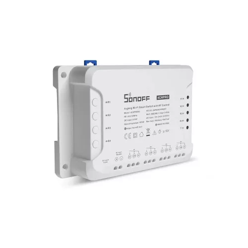 Sonoff 4CH PRO (R3) WiFi+RF (NO/NC) okosrelé, négy áramkörös, impulzuskapcsolással