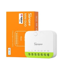   Sonoff MINI DUO  2-Gang Zigbee Smart Switch – két áramkörös, fázis+nulla mini relémodul, Zigbee (MINI-ZB2GS)
