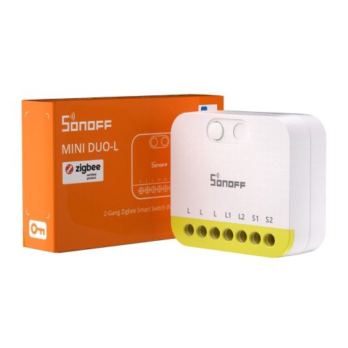 Sonoff MINI DUO-L 2-Gang Zigbee Smart Switch (No Neutral) – két áramkörös, csak fázis mini relémodul, Zigbee (MINI-ZB2GS-L)
