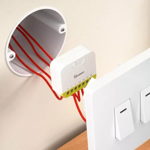 Sonoff MINI DUO-L 2-Gang Zigbee Smart Switch (No Neutral) – két áramkörös, csak fázis mini relémodul, Zigbee (MINI-ZB2GS-L)