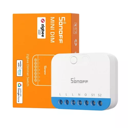 Sonoff MINI-ZBDIM Zigbee Dimmer Switch – fényerőszabályzó modul, fogyasztásmérős, Zigbee
