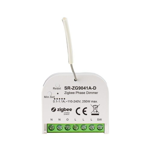 Sunricher Zigbee retrofit dimmer (fényerőszabályzó) modul, 230V csak fázis, 250W (SR-ZG9041A-D)