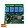 TuyaSmart 4CH 5V-32V AC/DC – négy áramkörös, Wi-Fi , RF, NO/NC okosrelé